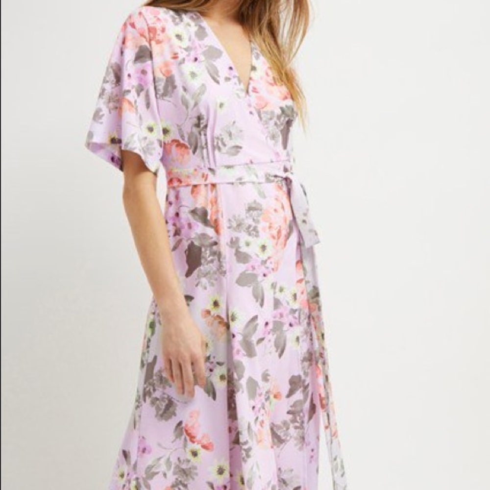 NEW French Connection Floral Wrap Dress